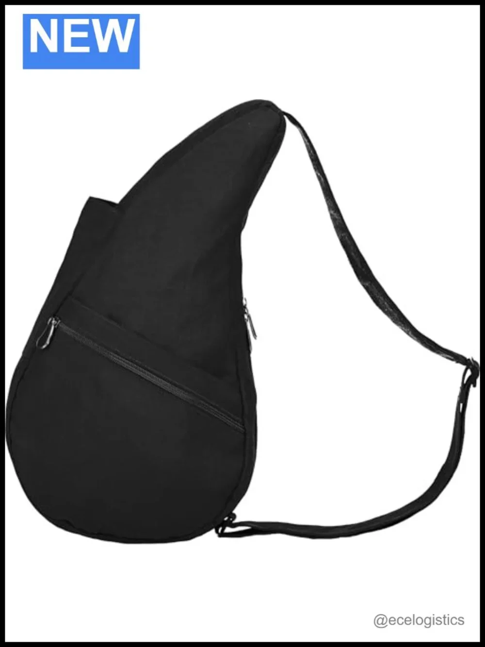 Distressed Nylon Crossbody Sling Bag Ergonomic Teardrop
